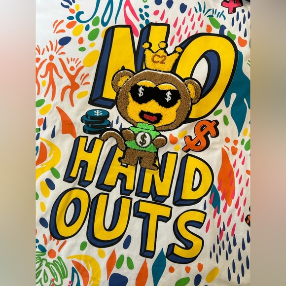 NWT Create 2mrw Men’s Long Sleeve Hoodie Tee - 
No Hand Outs - Picture 7 of 8